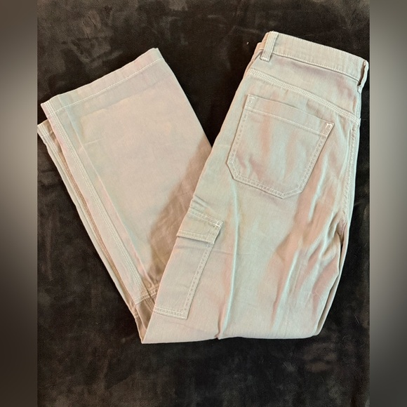 H&M Grey Cargo Wide Leg Pants - Picture 6 of 7